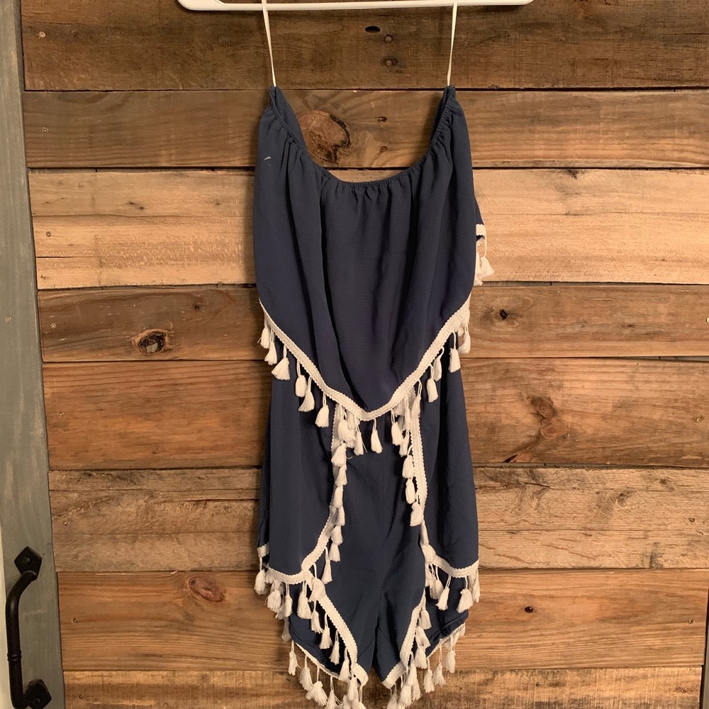 Navy blue romper